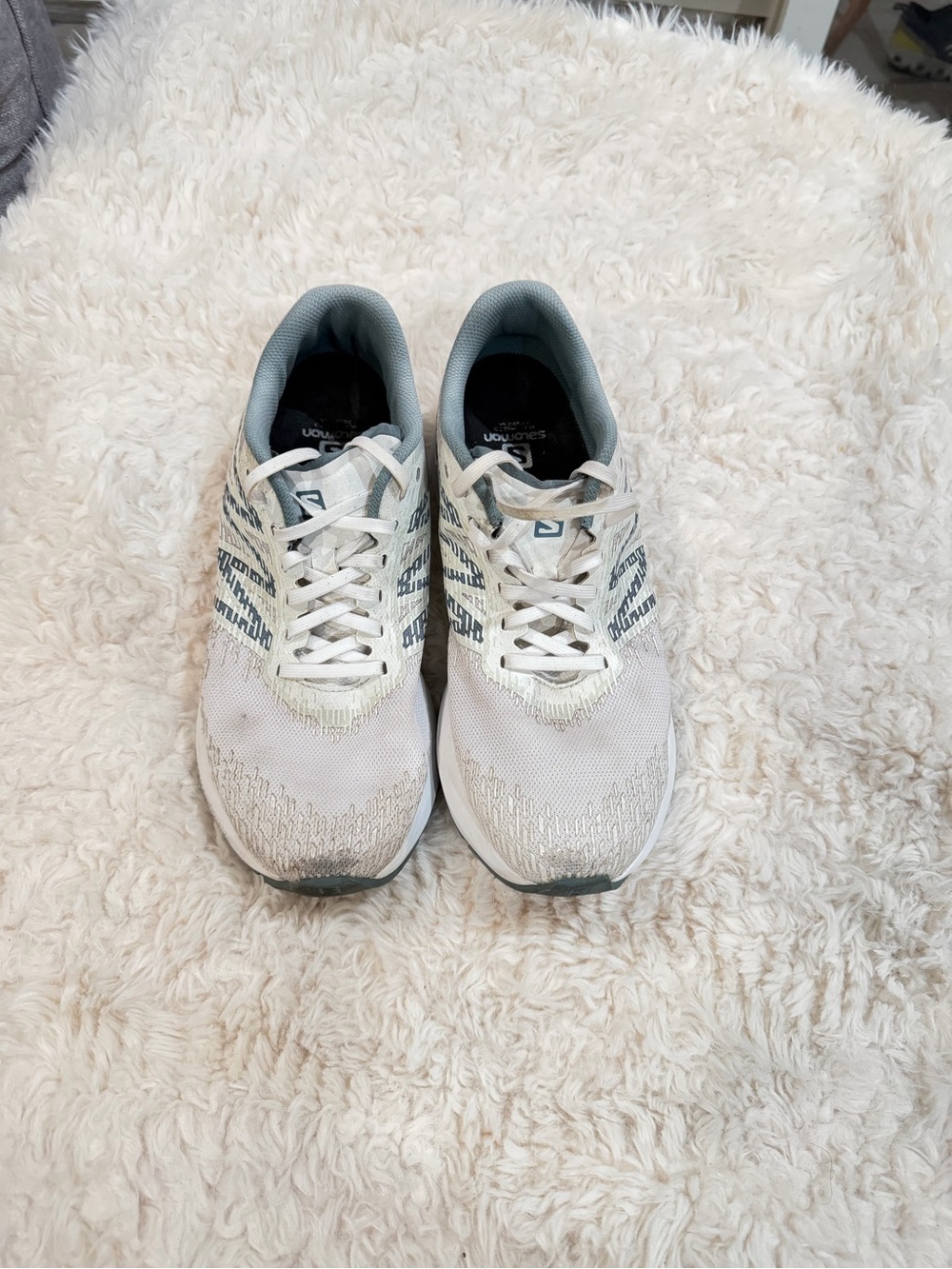 Salomon Women's White and Gray Athletic Running Shoes